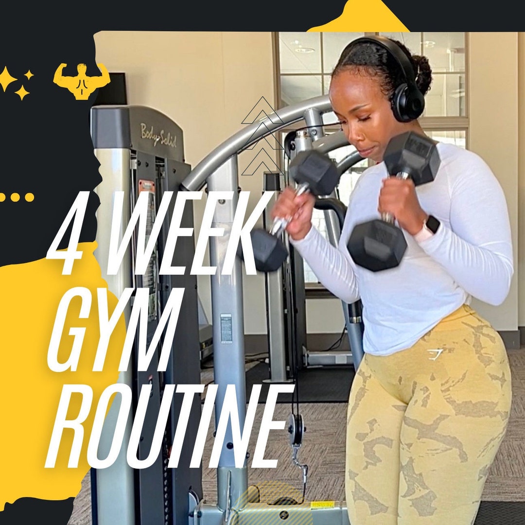 4 Week Gym Routine - Etsy