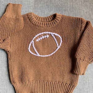 Football Sweater Hand Embroidered