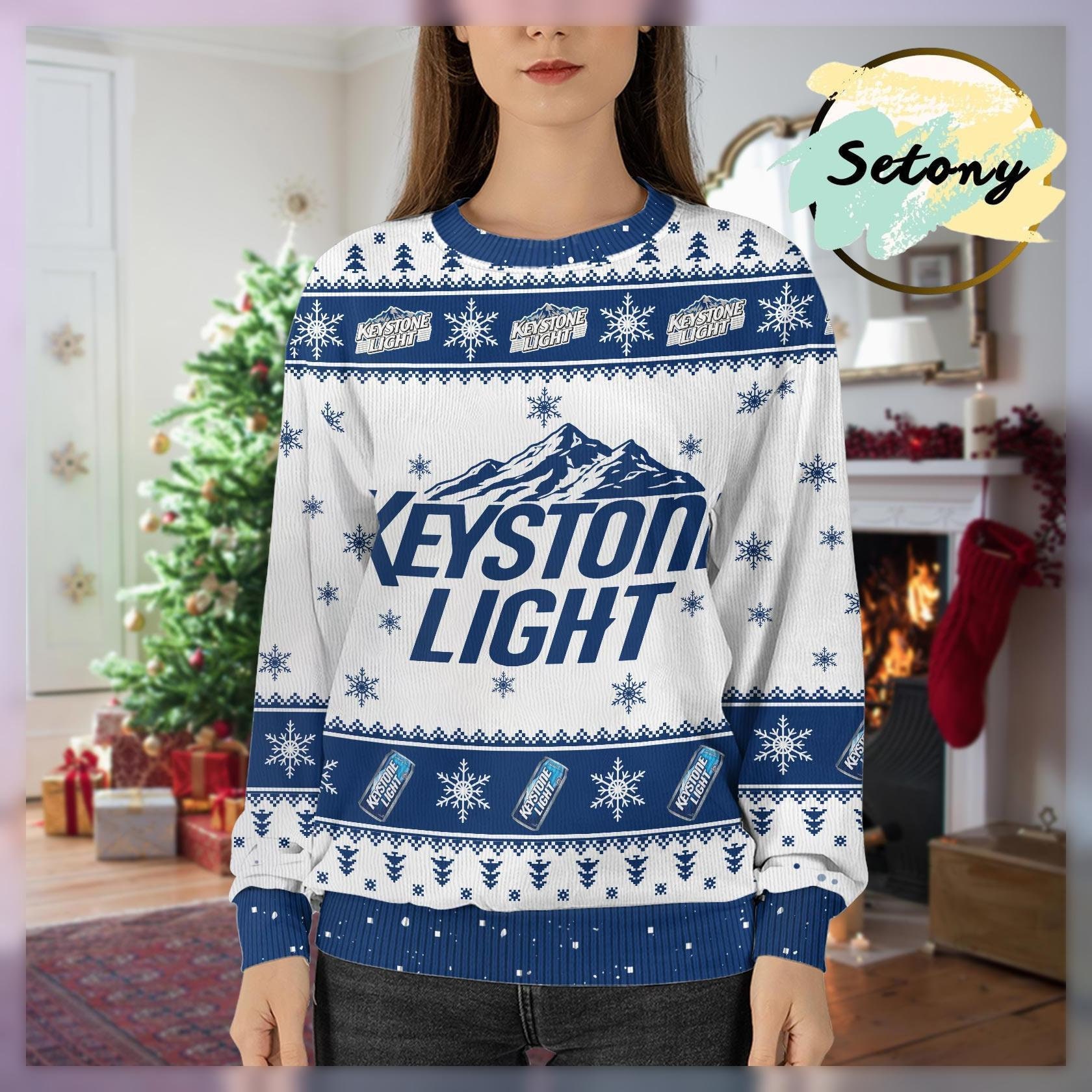 Christmas Keystone Light Sweater, Keystone Light Xmas Sweater sold by