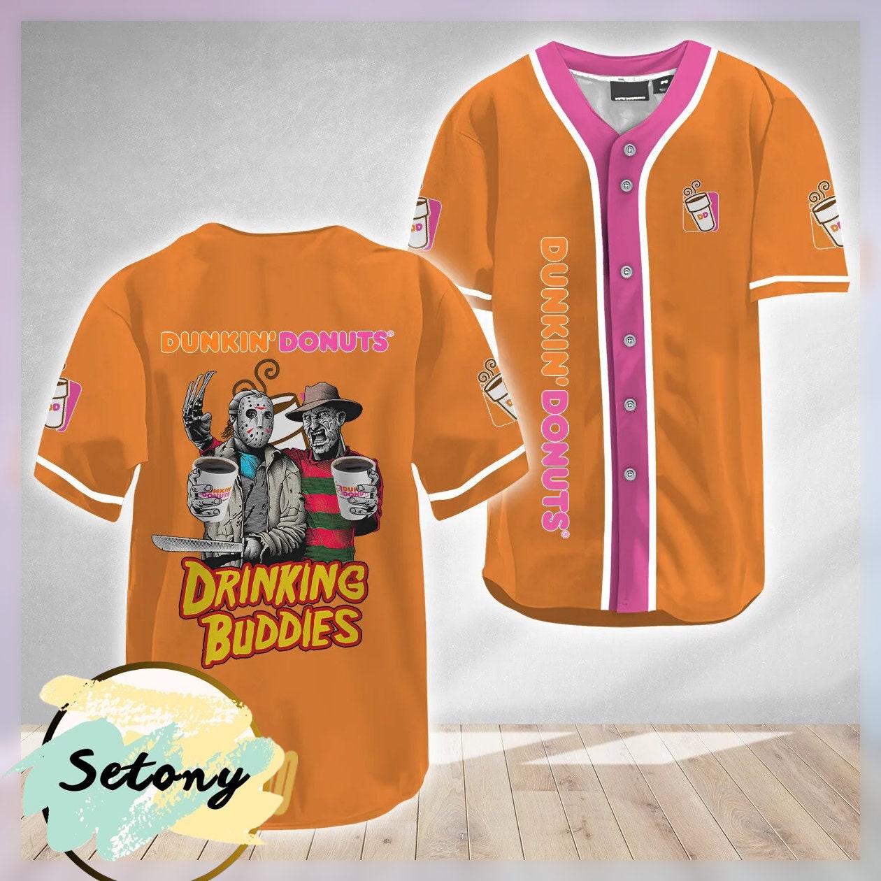 New sz Youth medium Pawtucket Red Sox orange Dunkin Donuts promotional  t-shirt