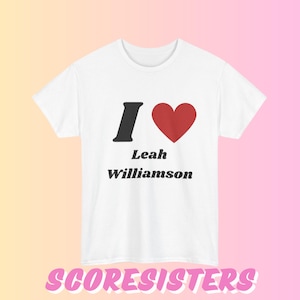 T-shirt I Love Leah Williamon, calcio femminile, maglia da calcio femminile, le leonesse, maglia Y2K