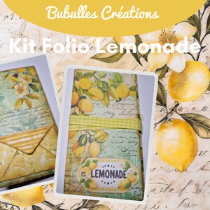Kit folio Lemonade à construire ou déjà fait, kit folio junk papier, kit junk journal version papier