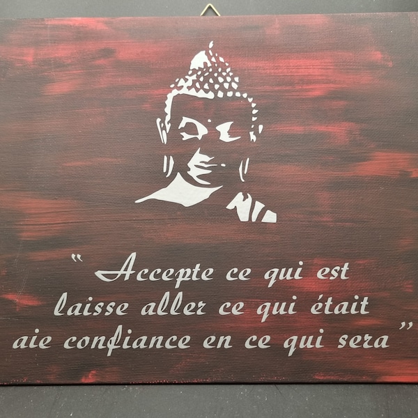 Tableau peinture bouddha avec citation idée cadeau citation et bouddha zen idée de décoration zen idée de décoration bouddha