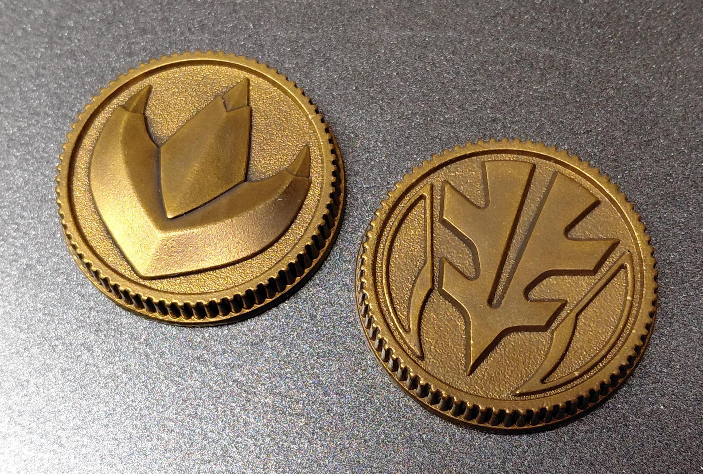 コディーサンダーソンTriple Blade Wire Coin Edge Tommy Oliver Green White Ranger Tiger Dragonzord Legacy REPLICA