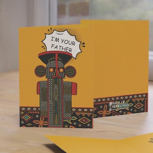 Cartes de voeux, carte de fête des pères Elephant Man du Cameroun, 1 pièce ou lot de 10, lot de cartes de voeux, design unique de la faune africaine