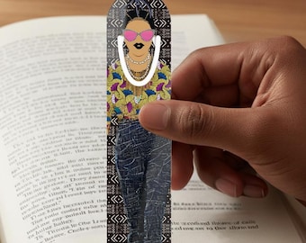 Mudcloth African Bookmark: Manyi Sand Design, Book Lover Gift