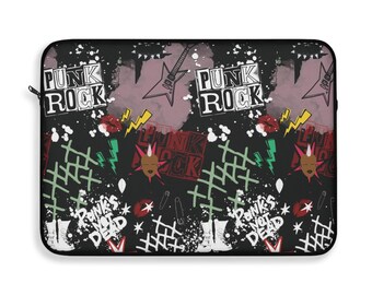 Punk Rock Laptop Sleeve: Stylish Polyester Protector