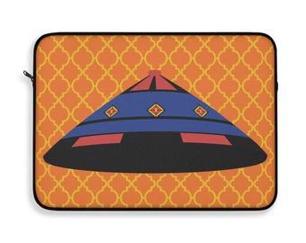 Fulani Hat Laptop Sleeve: African Argyle Print