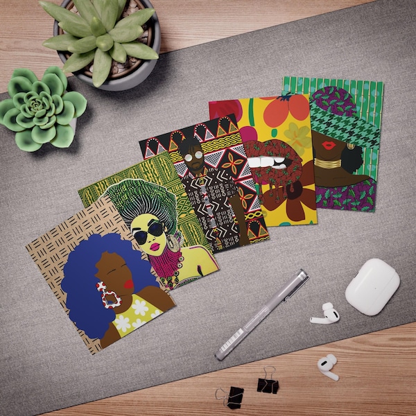 Shakara-  Multi-Design African Greeting Cards (5-Pack)