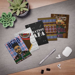 Tarjetas de felicitación con múltiples diseños para el día del padre (paquete de 5)