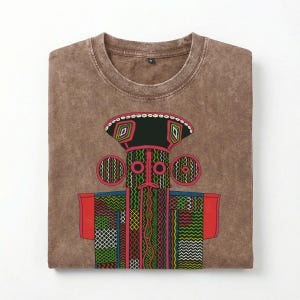 Unisex Elephant Mask tee Vintage washed Heavyweight T-shirt Bild 11