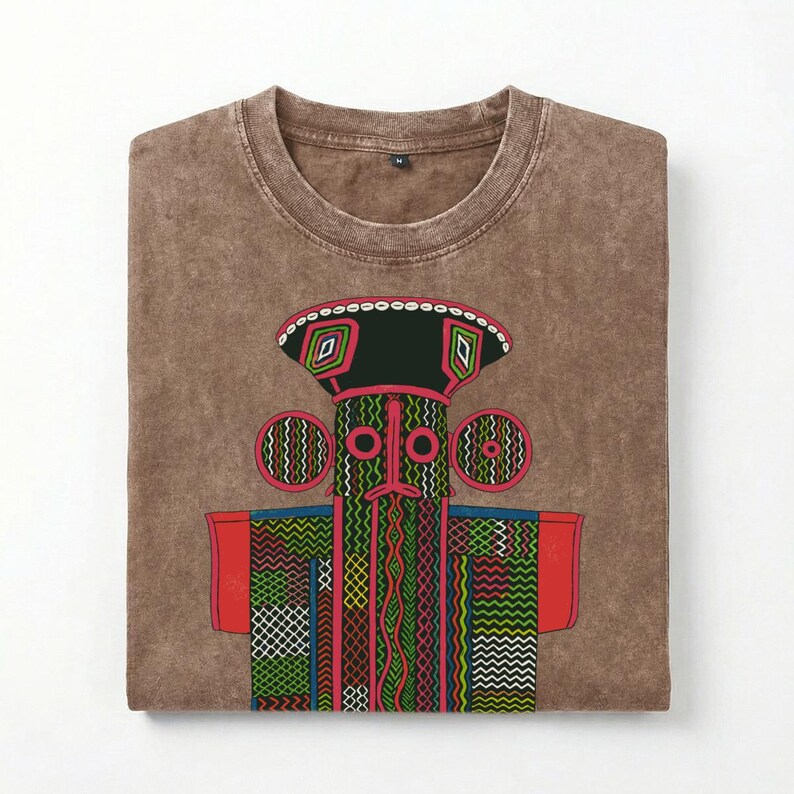 Unisex Elephant Mask tee Vintage washed Heavyweight T-shirt Bild 11