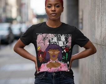 Unisex Softstyle T-Shirt: African Anum Punk Graphic Tee
