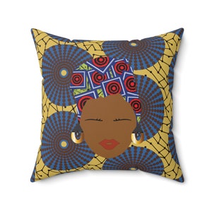 Ngwatera in a Maze 2 Faux Suede Square Throw Pillow
