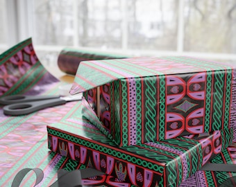 Purple Toghu Gift Wrap: African Print Fine Art Paper