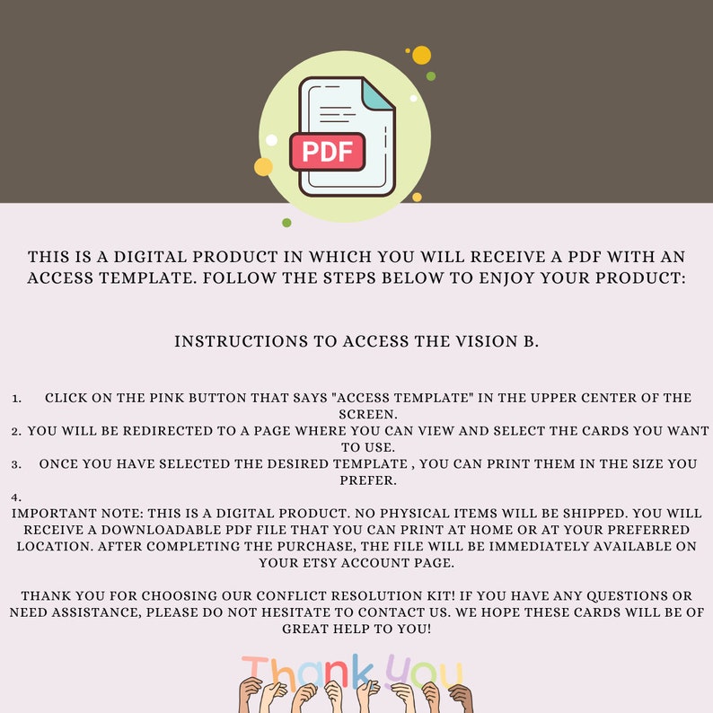 Conflict Resolution Vision Board Printable, Digital Vision Board ...