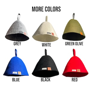 2x Sauna Hats – 100% Wool Felt Gray | Heat and Hair Protection | Unisex Banya and Steam Room Caps image 3