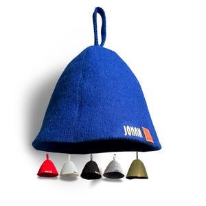 Sauna Hats – 100% Wool blend Felt Blue | Heat and Hair Protection | Unisex Banya and Steam Room Caps - sauna gift