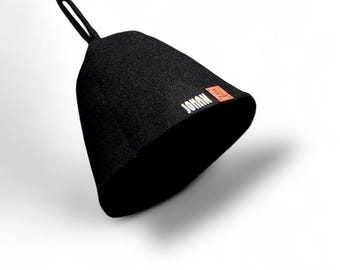 Black Wool Sauna Hats – Unisex Banya - Sauna Cap | Hair and Ear Protection | One Size, Gift Ready Wellness Accessory