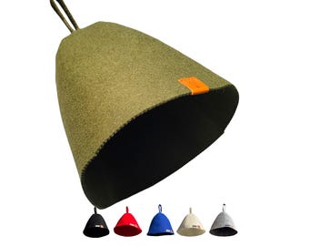 2x Sauna Hats – Felt Banya Hat | Hair & Heat Protection | Unisex Steam Room Sauna Cap | Sauna Gift