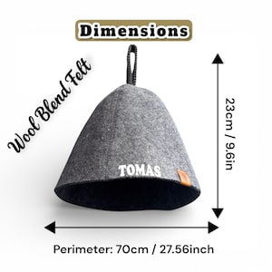 2x Sauna Hats – 100% Wool Felt Gray | Heat and Hair Protection | Unisex Banya and Steam Room Caps image 5
