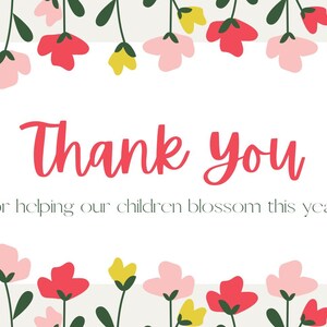 Blossom Teacher Thank You Tag