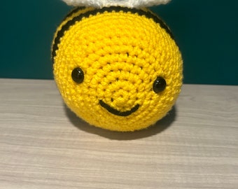 Handmade Crochet Cat Toy in Bee Costume main image 1