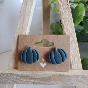 Fall Pumpkin Stud Clay Earring | Titanium Earrings | Handmade Fall Pumpkin Earrings | Hypoallergenic Earrings | Gift for Her |