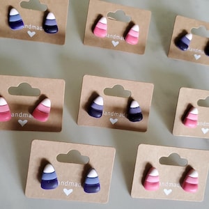 Brincos de pino em formato de doce de milho