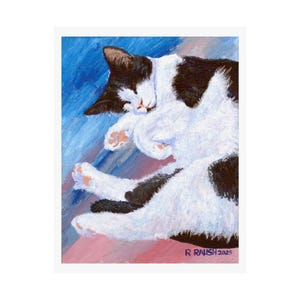 Cat Dreams --Acrylic Painting Print