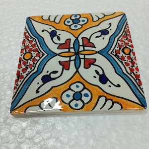 Handmade Moroccan Wall Tiles 4x4 – Hand Painted Ceramic Zellige for Backsplash, Bathroom Walls, Fireplace Surround, or Kitchen Decor