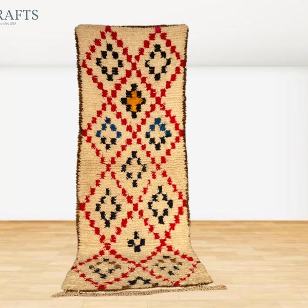 Beni ourain rug - Custom area rug -Genuine lamb wool - Berber wool rug- All wool berber rug-Handmade Moroccan rug - Moroccan Berber rug.