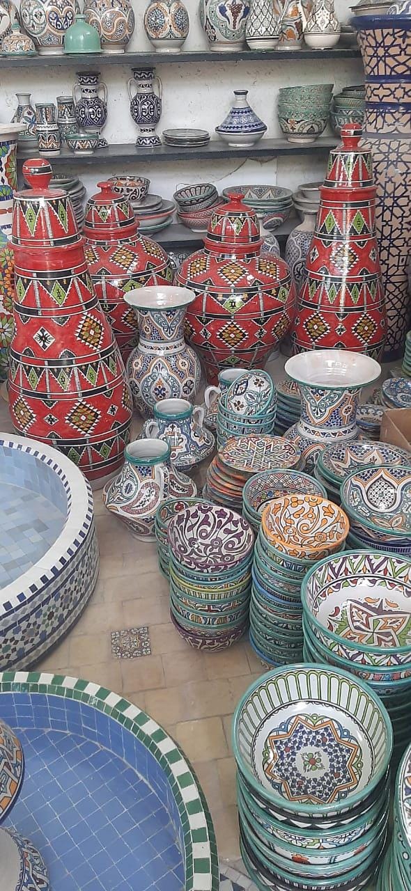 手作りのイスラムカリグラフィーモロッコ花瓶：職人の陶器装飾 - Etsy 日本