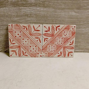 Handmålad marockansk Zellige-kakel 10 x 10 cm – Anpassad rosa keramisk väggkonst, handgjord kakel för kök eller badrumsinredning