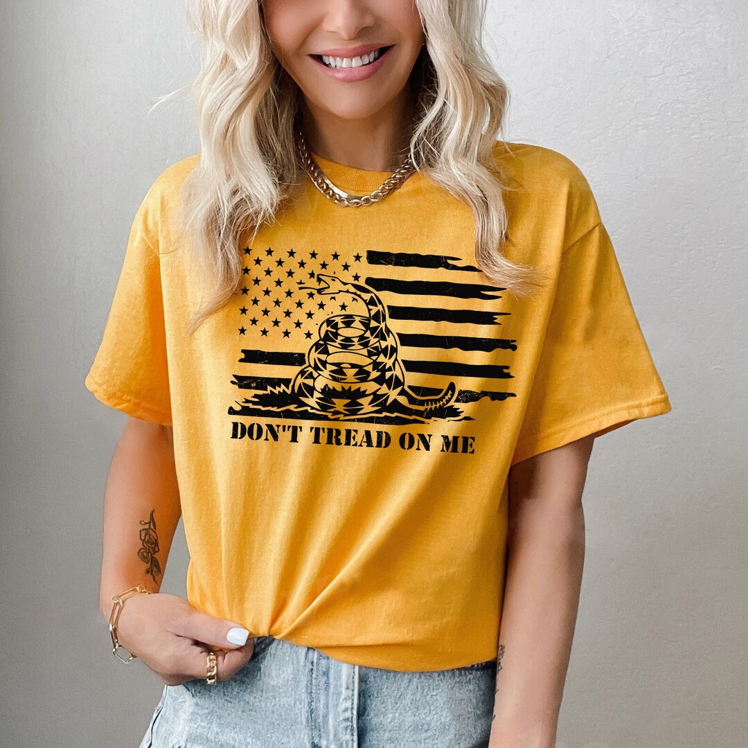 Don't Tread on Me Distressed Flag Shirt Gadsden Flag Tee - Etsy