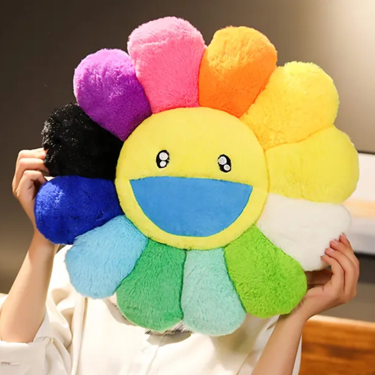 Takashi Murakami Pillow, Smiley Flower Pillow