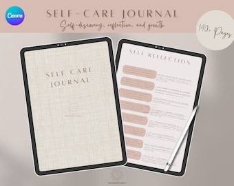 Self-Care Digital Planner | Digital Planner | Self Care Digital Planner | Mental Health | Mindfulness | Healing | Anxiety | Self Love |Canva