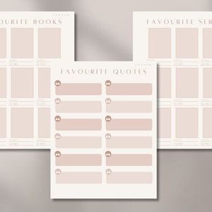 Digital Reading Journal, Canva Template, Book Review, Library Tracker ...