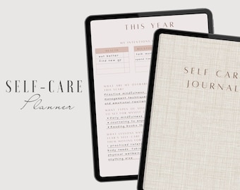 Digital Self-Care Journal: Canva Template for Mental Wellness (PDF)