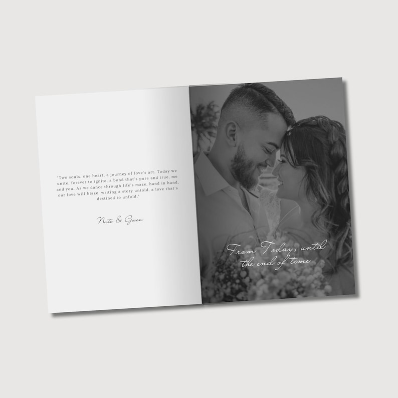 Wedding Magazine, 25+ Pages Wedding Magazine Template Canva, Wedding Magazine Program, Wedding Menu, Seating Chart, Magazine Template image 6