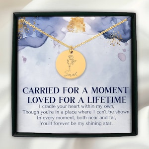 Carried For a Moment Loved For a Lifetime - baby memorial necklace - miscarriage necklace - stillborn gift - mama of an angel 18k plated SS