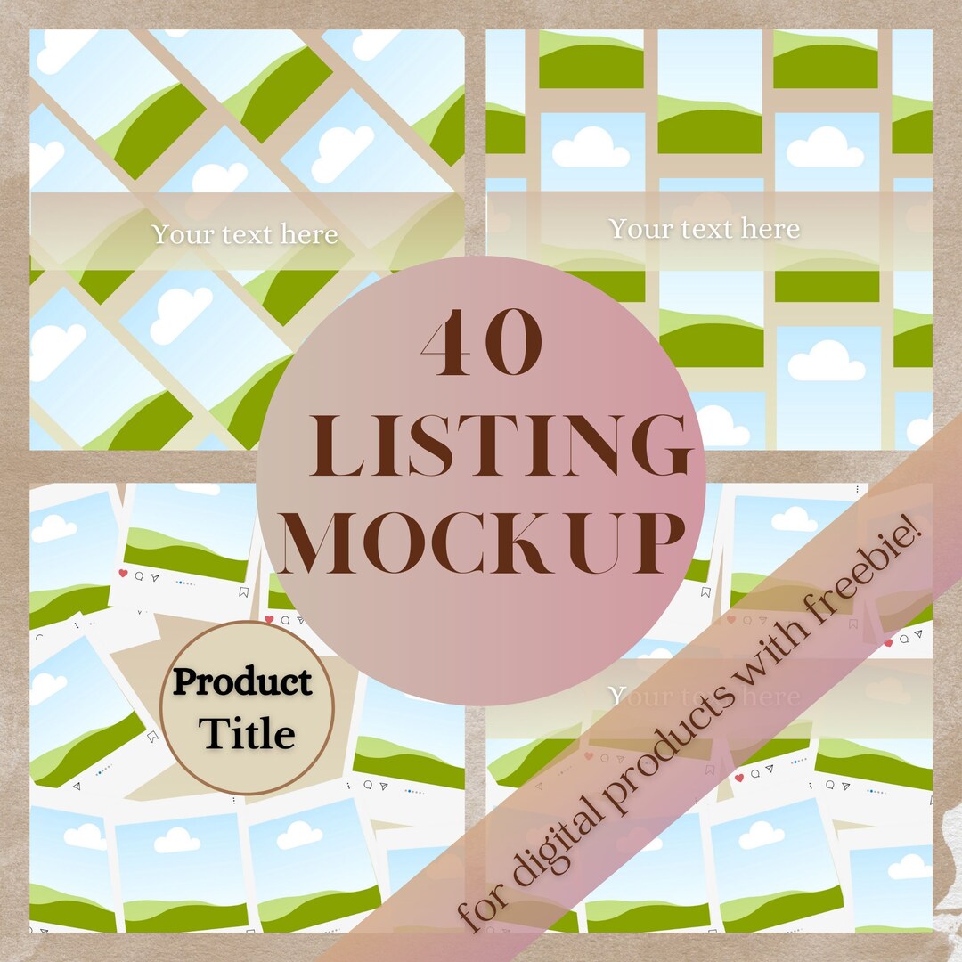 Etsy Mockup Template, Etsy Listing Mockup, Mockup Template, Digital