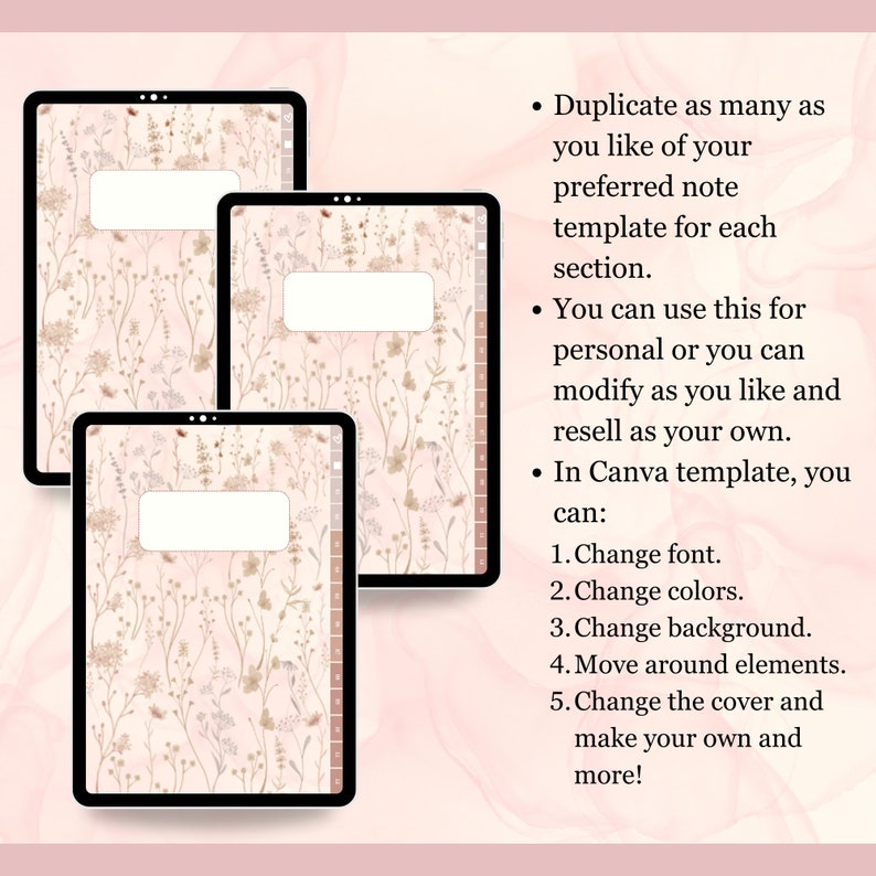 PLR Digital Notebook for Goodnotes Note Taking Apps, Hyperlinked