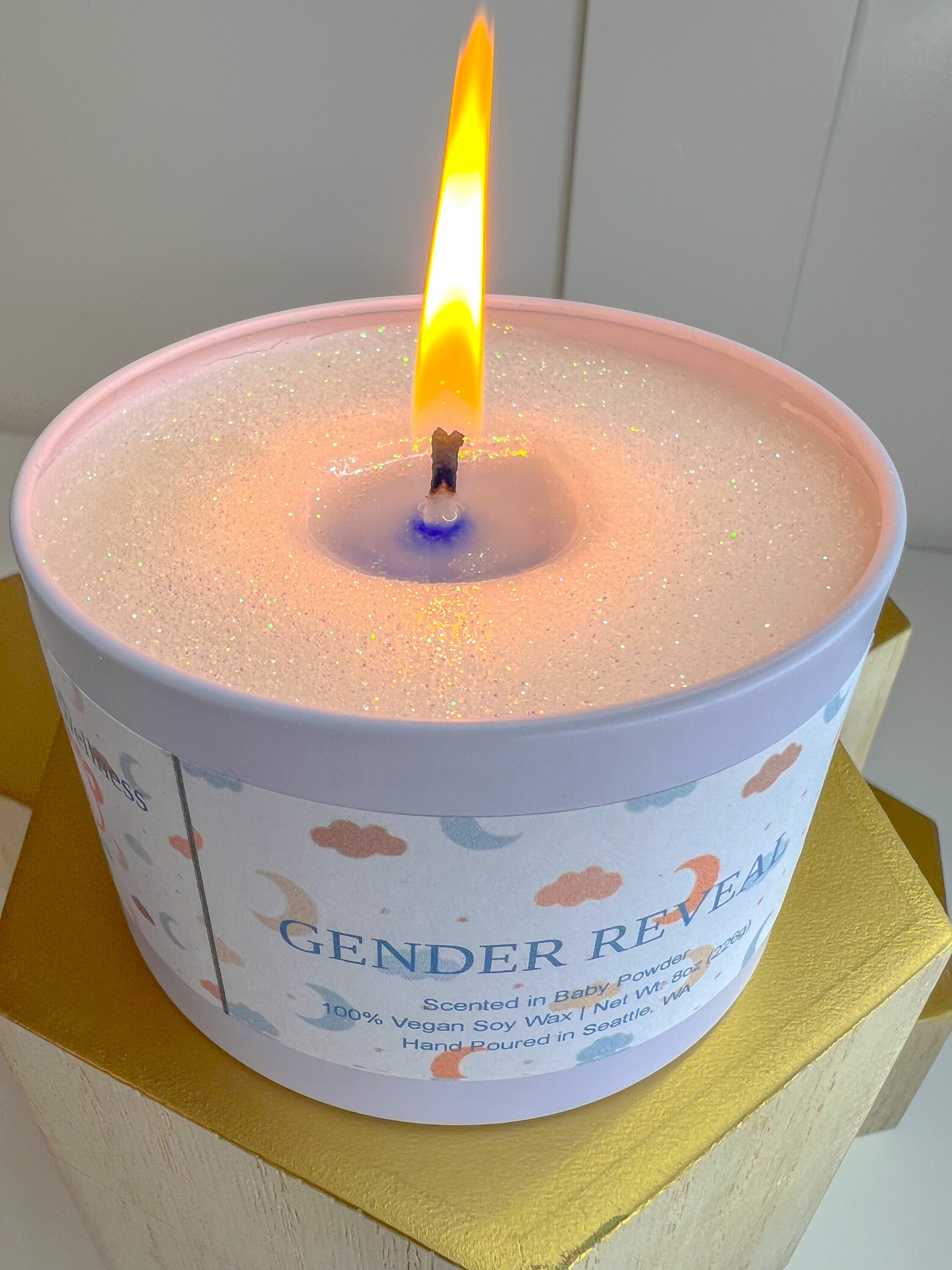 Gender Reveal Candles by Ashlee Wellness, Baby Shower Idea, Surprise
