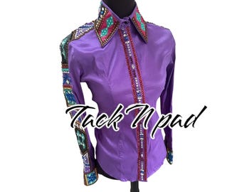 Embellished Western Show Shirt: Stretchable Showmanship Jacket