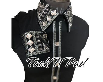 Rhinestone Western Showmanship Shirt: Stretchable Riding Jacket