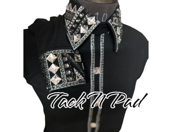Rhinestone Western Showmanship Shirt: Stretchable Riding Jacket