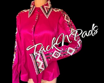 Rhinestone Western Show Shirt: Stretchable Showmanship Jacket