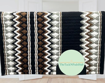 Handmade Western Show Saddle Pad: New Zealand Wool, 34x42