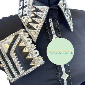 Black base Western show shirts ,showmanship shirts, show shirts